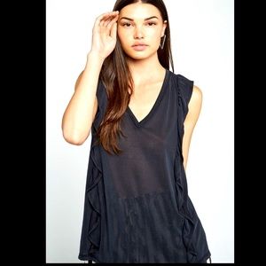 NWT BCBGeneration Ruffle Sleeve Top